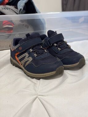 Kids Navy and Orange Athletic Sneakers - Comfort Fit
